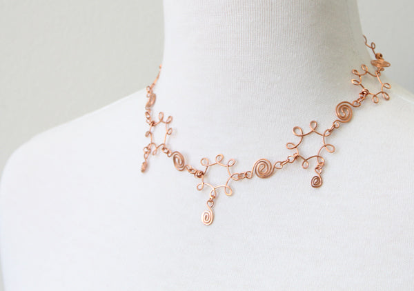 Copper Swirl Necklace – Peggy Li Creations